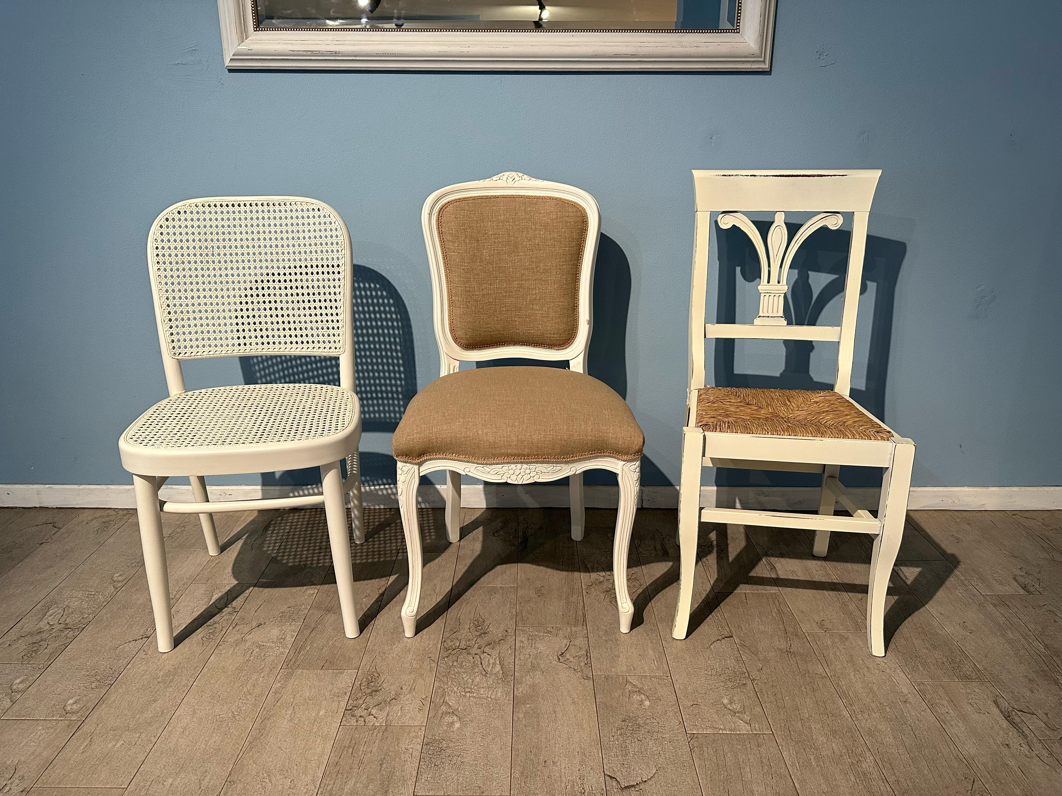 Dettaglio lavorazione impagliatura sedia